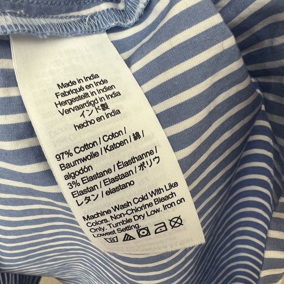 J Crew Organic Cotton Striped Shirt Dress, 8 - Picture 7 of 7